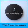 NdFeB Neodymium rubber coated pot magnet cup with threaded rod